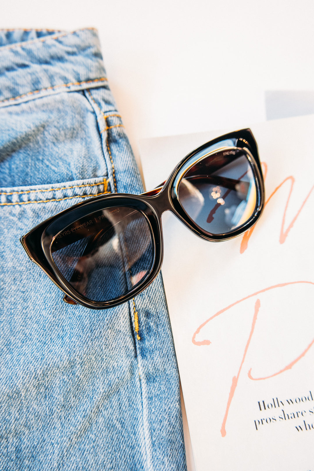 Naples Acetate Cat Eye Sunglasses - Black/Tortoise