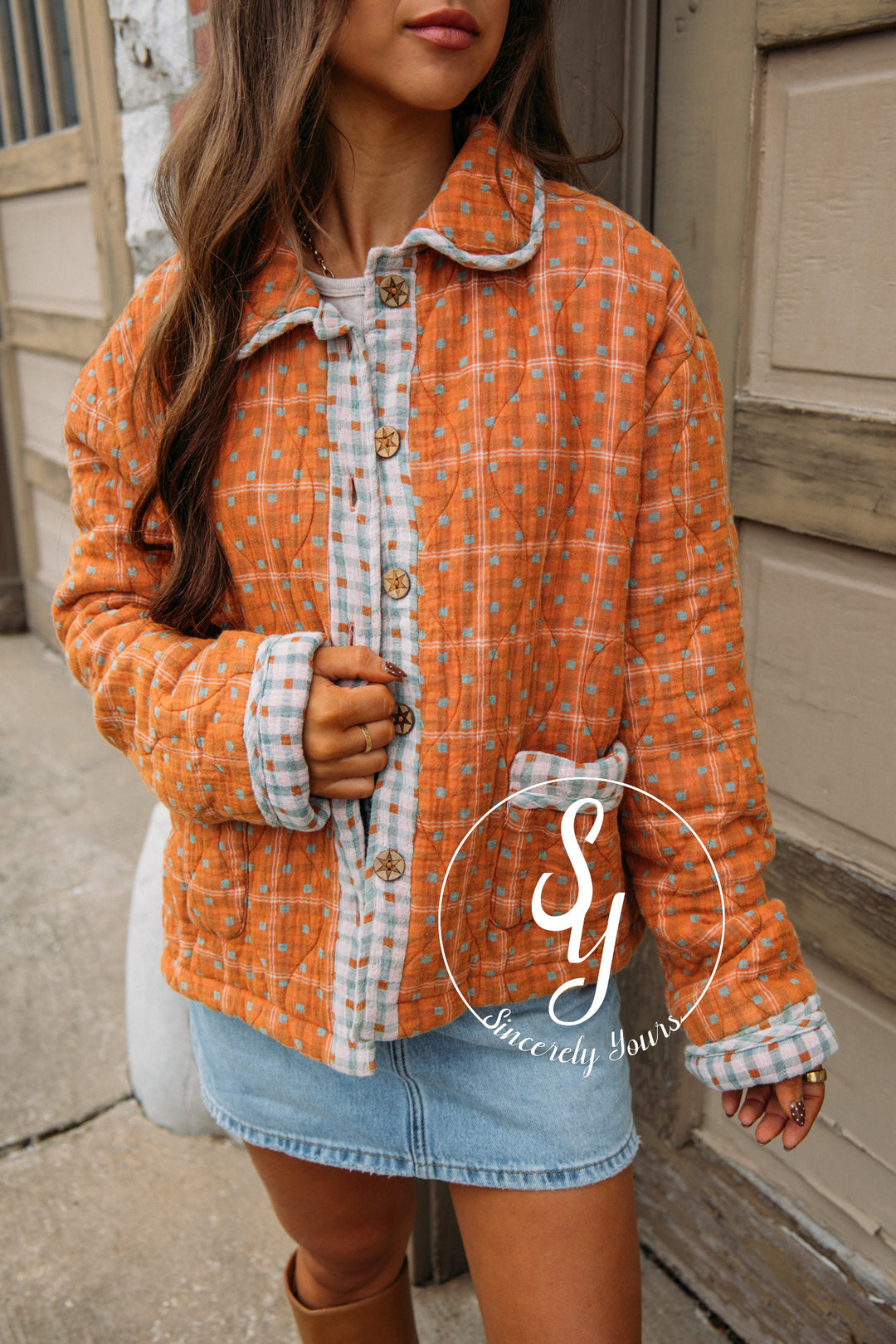 Coastal Line Jacket - Cinnamon