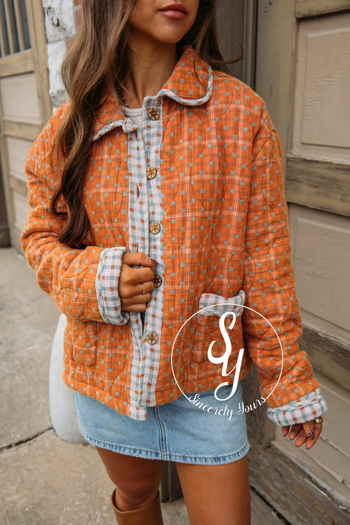 Coastal Line Jacket - Cinnamon