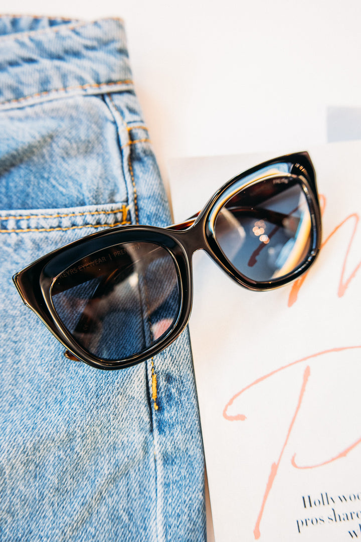 Naples Acetate Cat Eye Sunglasses - Black/Tortoise