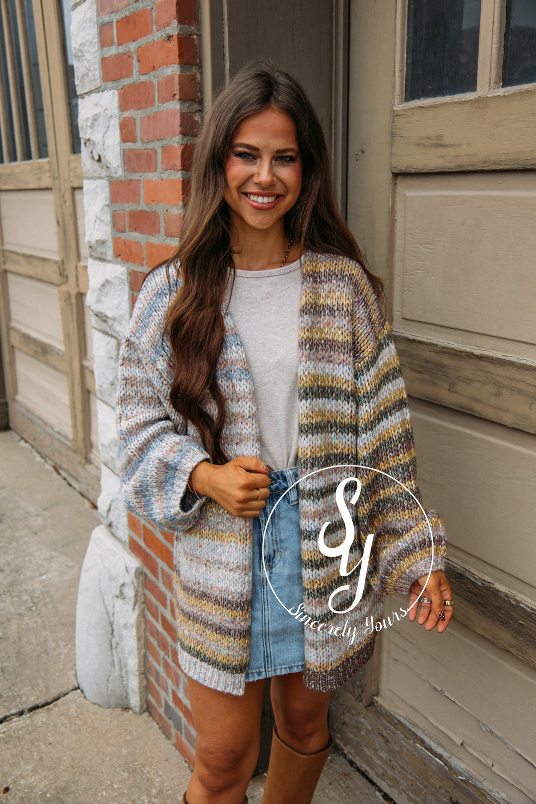 Laid Back Cardigan - Taupe/Olive