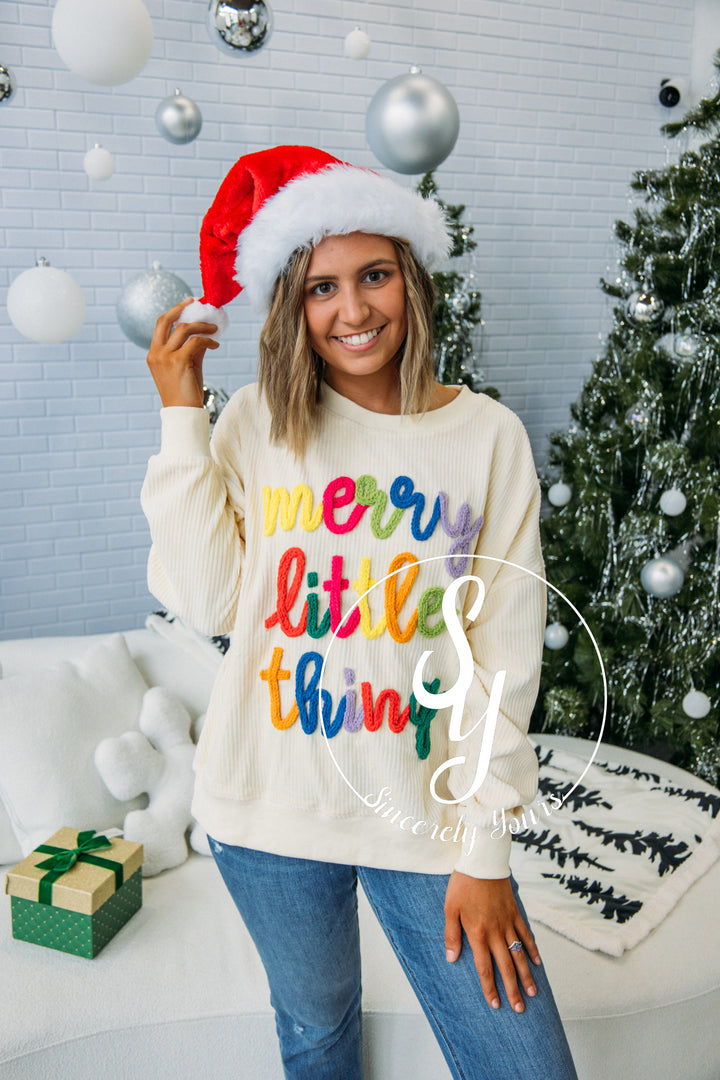 Merry Little Thing Sweater- Cream