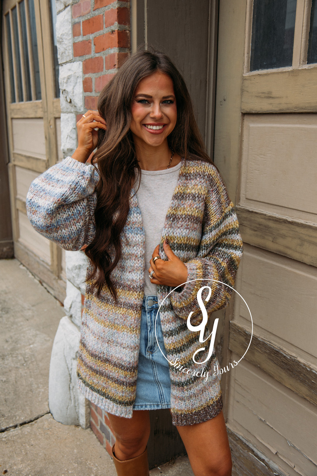 Laid Back Cardigan - Taupe/Olive