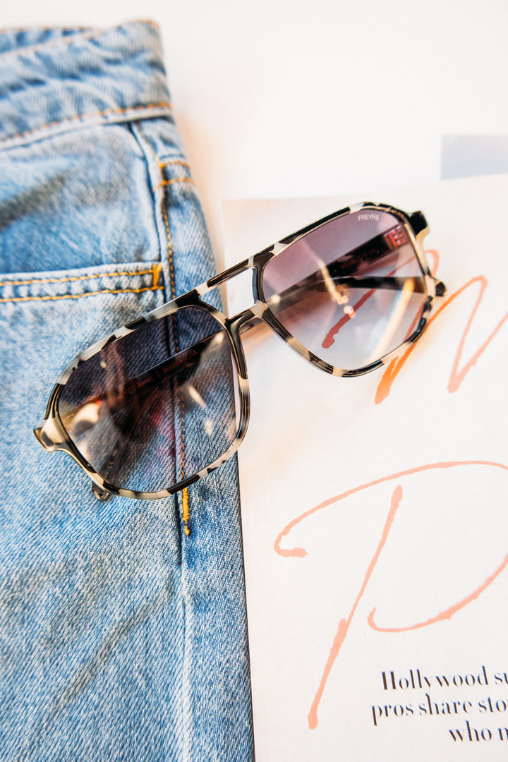 Billie Unisex Aviator Sunglasses - Tortoise