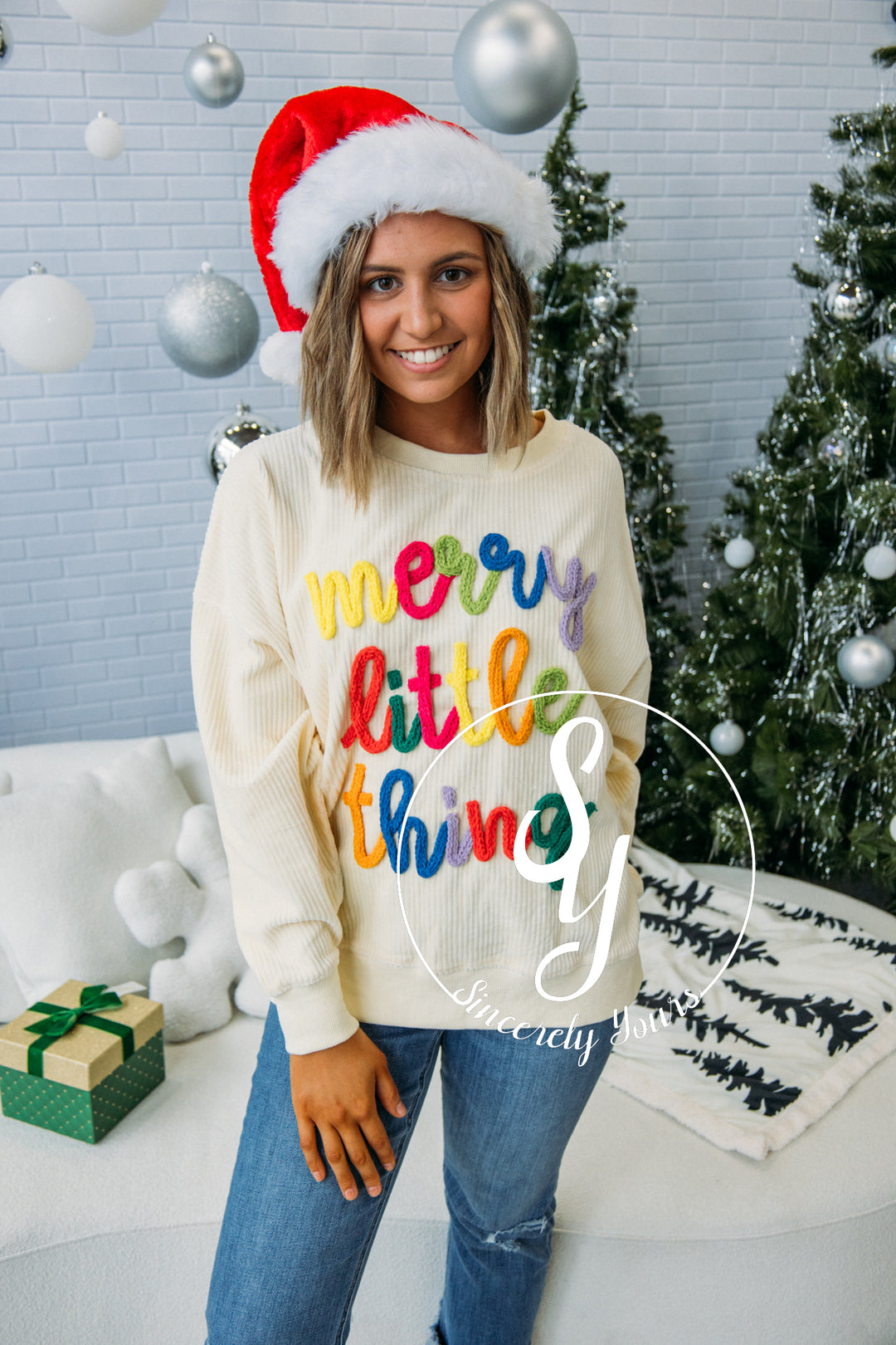 Merry Little Thing Sweater- Cream