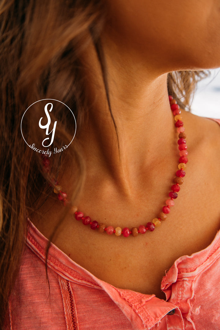 Pink Street Necklace