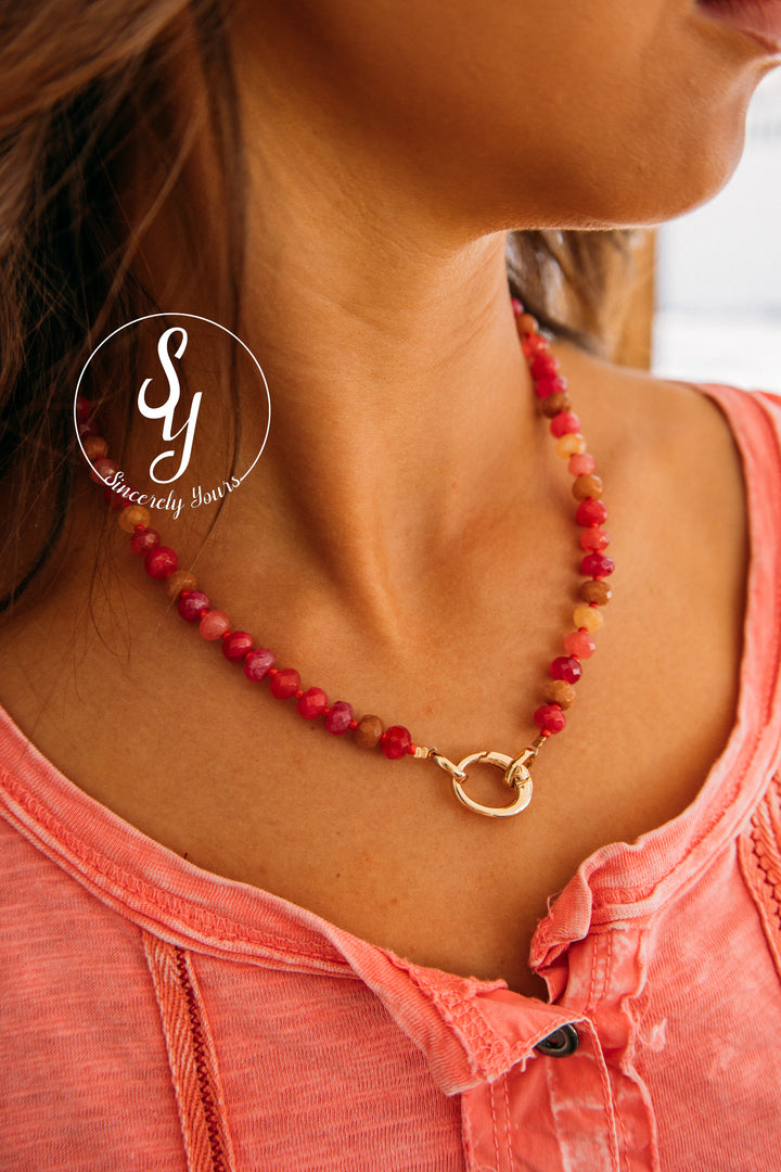 Pink Street Necklace