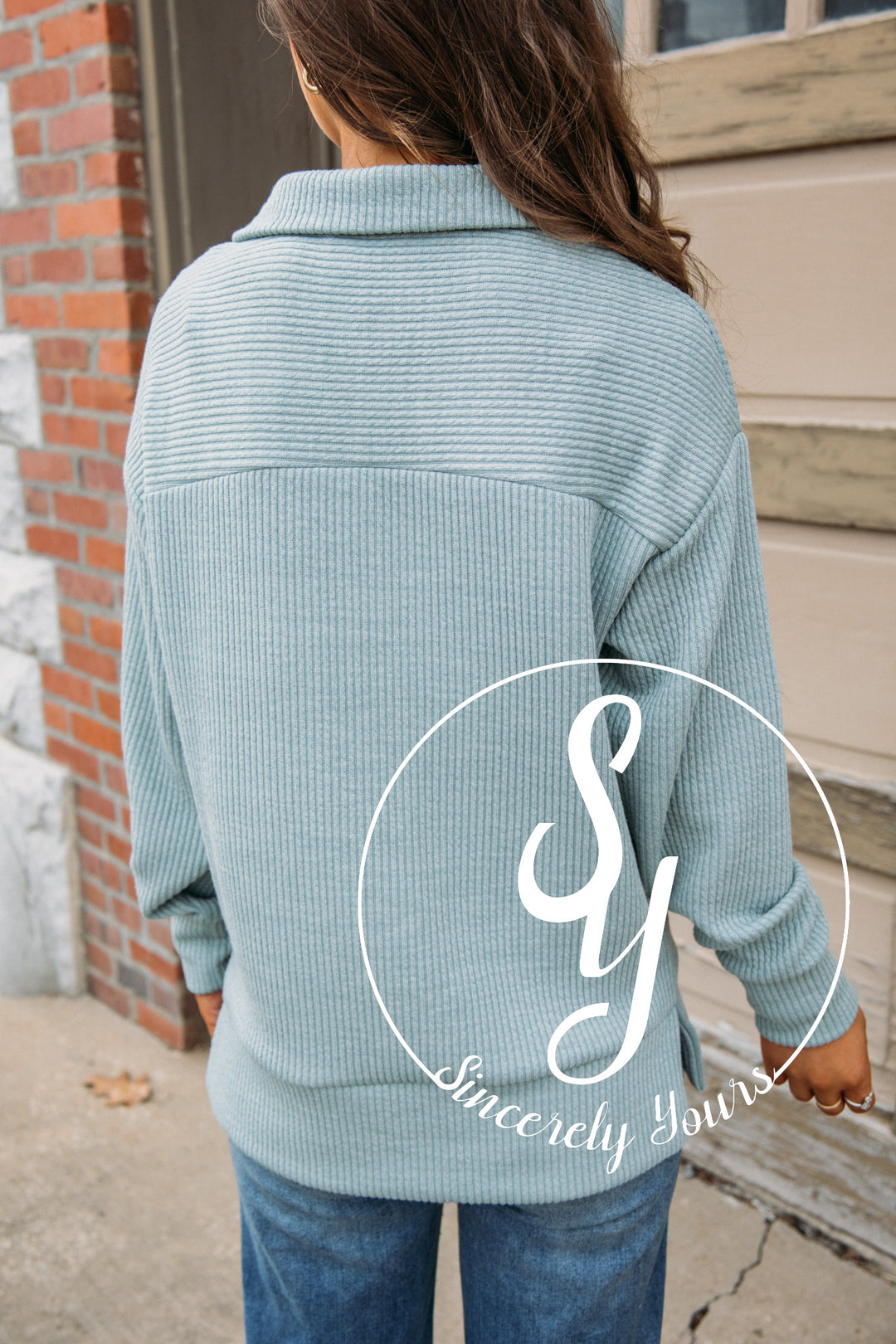 Casual Comfort Sweater - Aqua