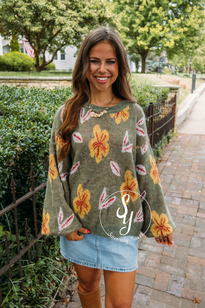 Finally Fall Sweater - Olive