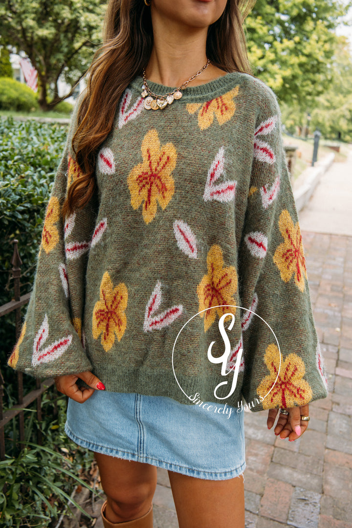 Finally Fall Sweater - Olive