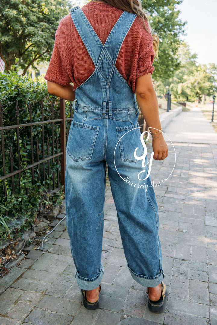 Casual Outing Overalls- Denim
