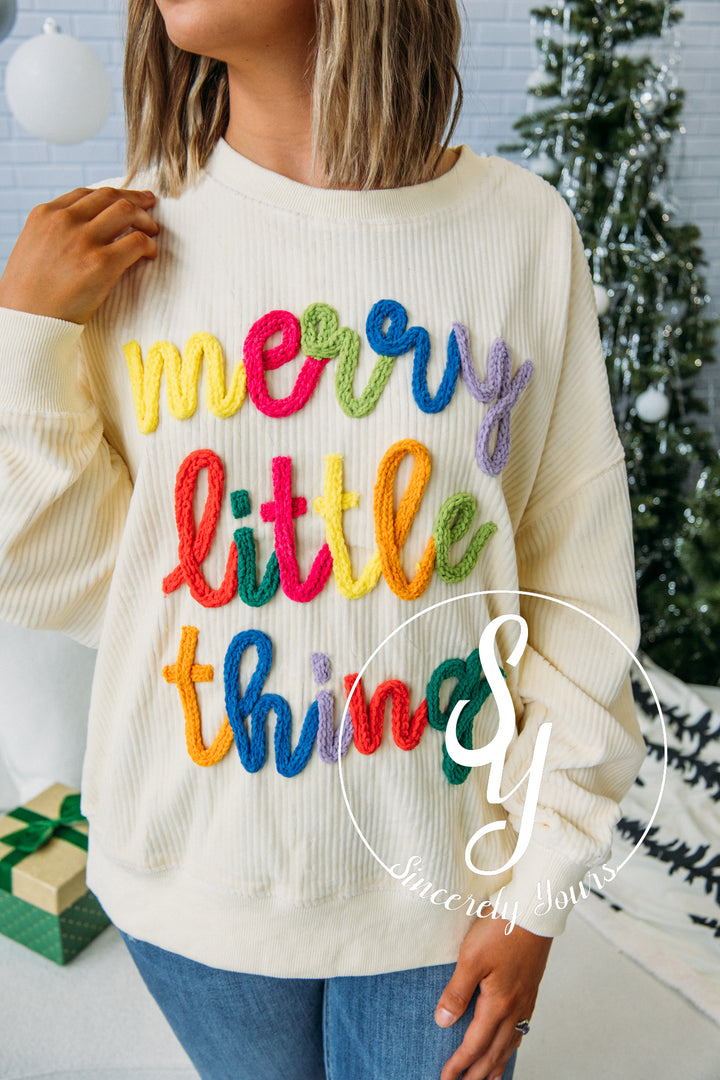 Merry Little Thing Sweater- Cream