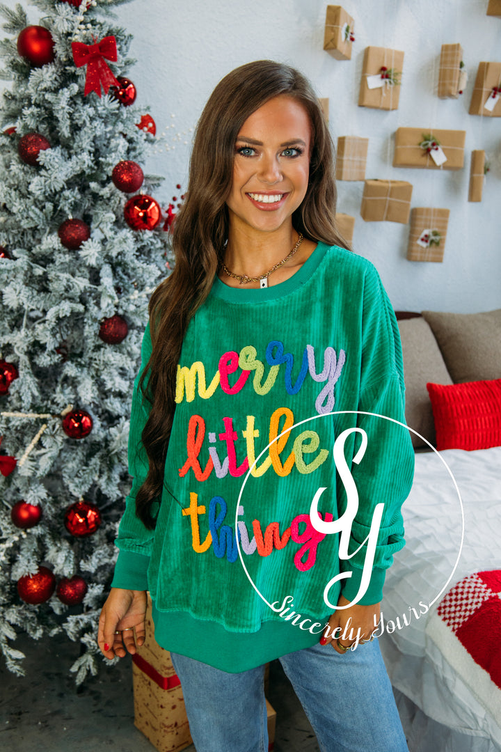 Merry Little Thing Sweater- Green