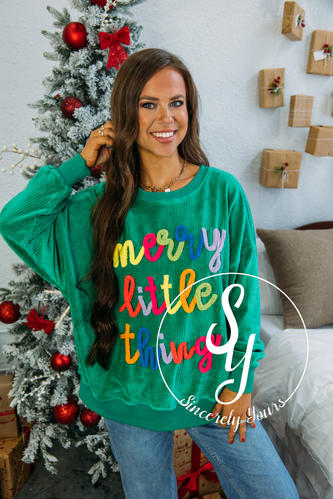 Merry Little Thing Sweater- Green