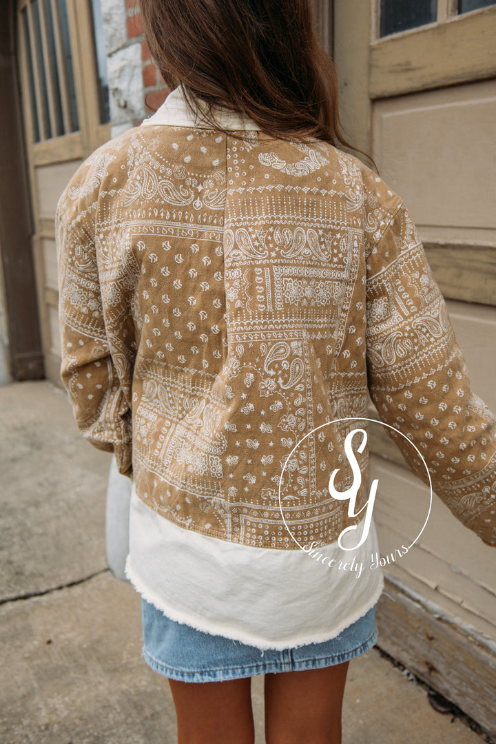 Paisley Flower Jacket - Natural