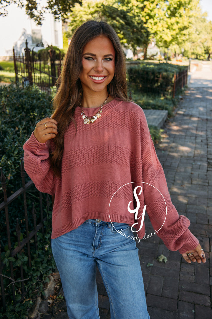 Cider Moments Sweater- Red
