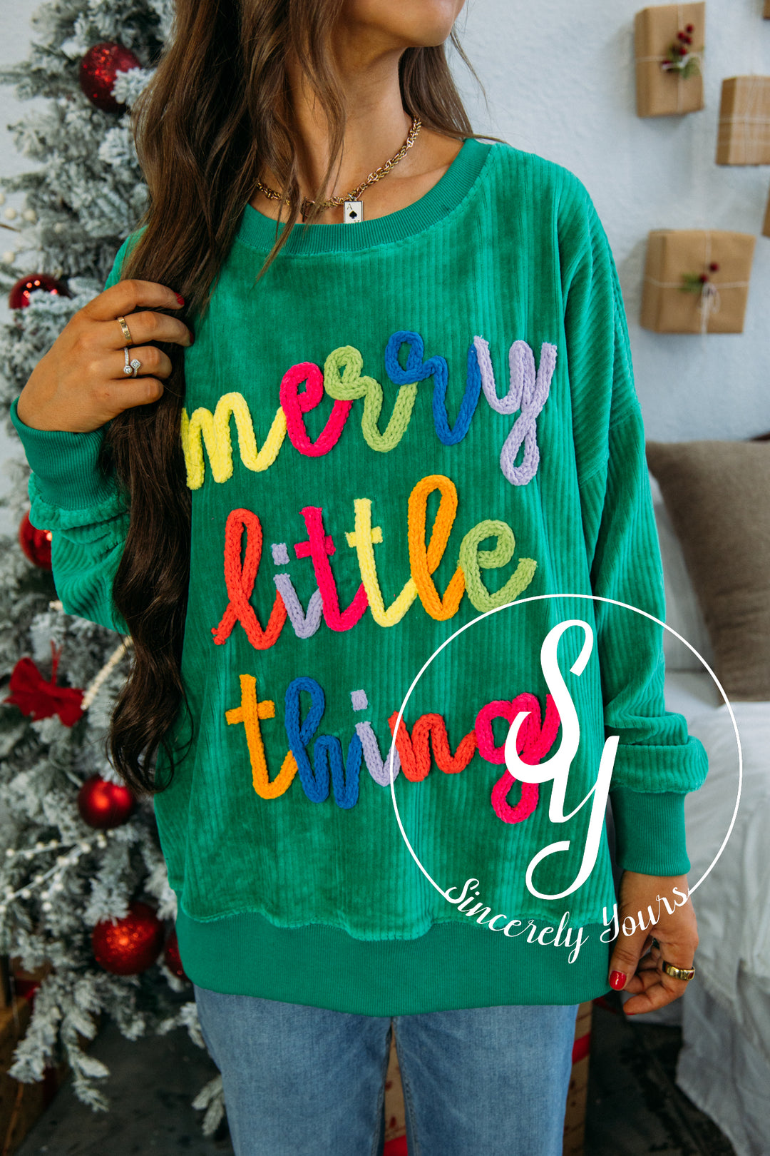 Merry Little Thing Sweater- Green