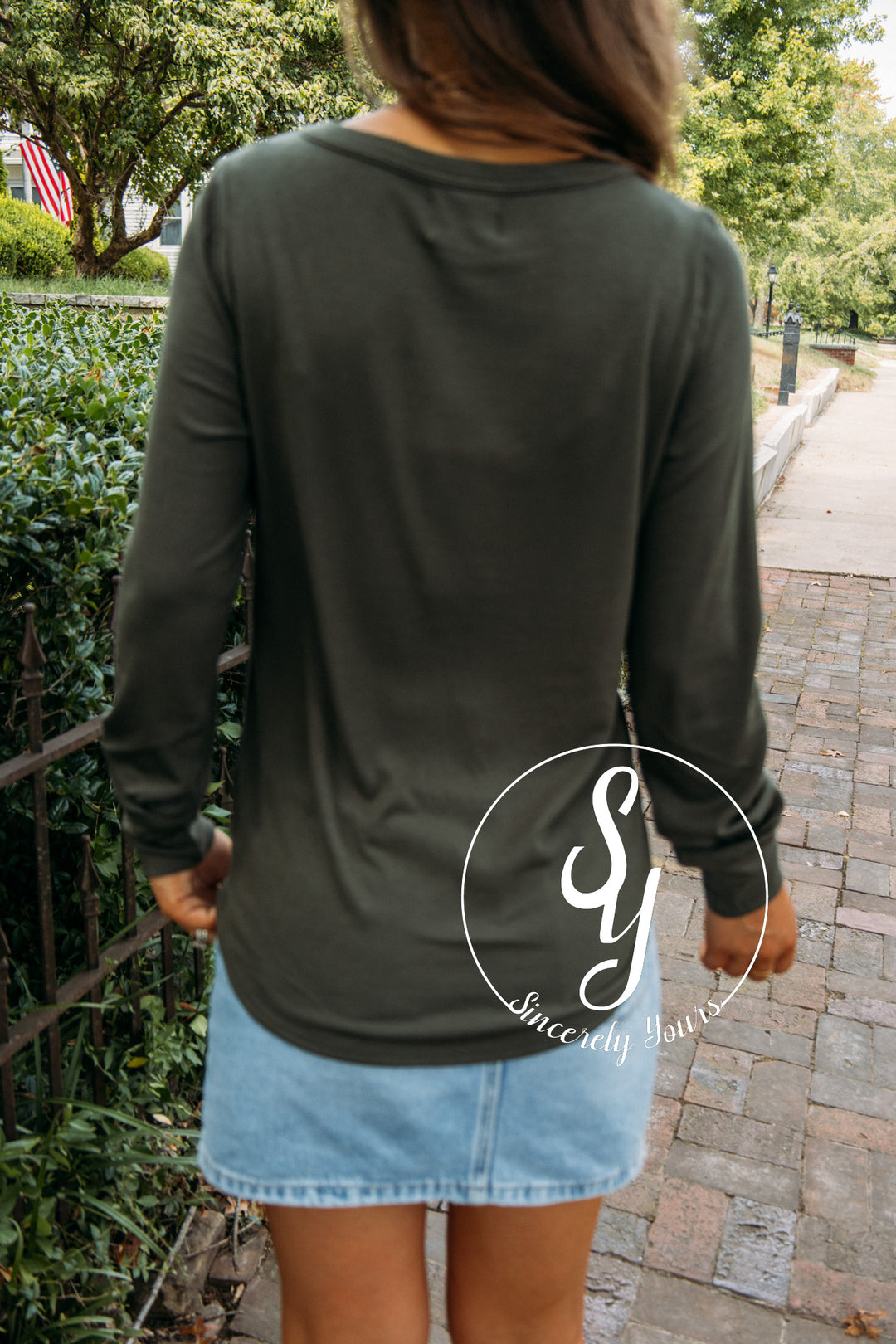 Fall Basic Top- Eucalyptus