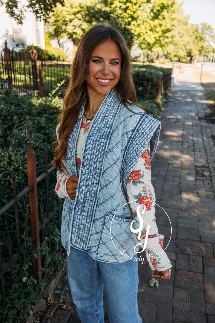 Cedar Creek Vest- Denim