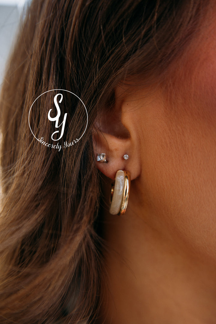 Stone Gold Earring