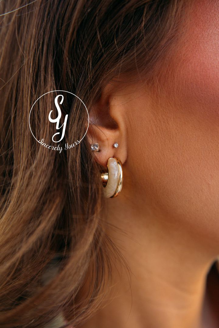 Stone Gold Earring
