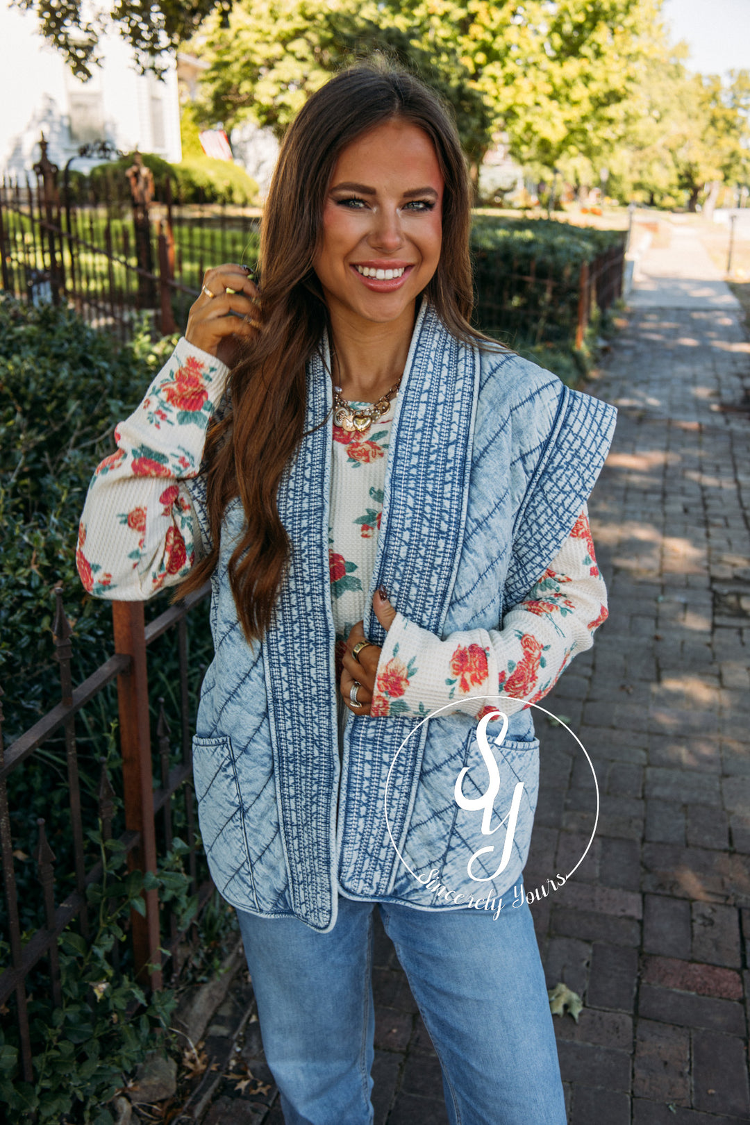 Cedar Creek Vest- Denim