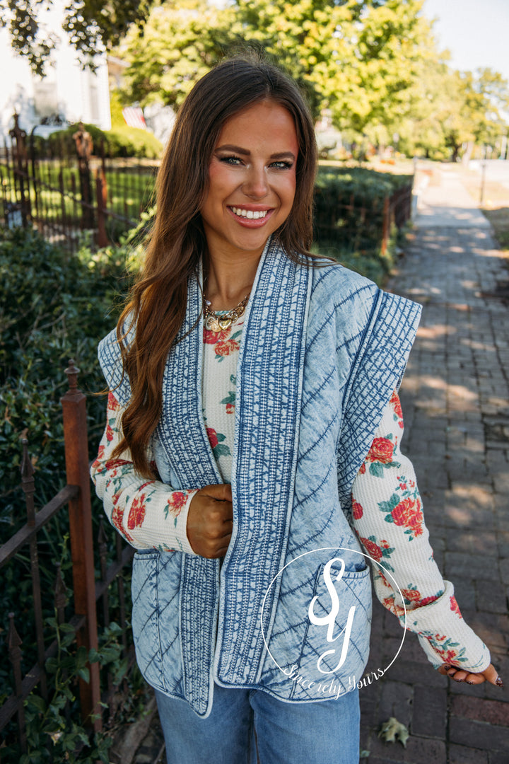Cedar Creek Vest- Denim