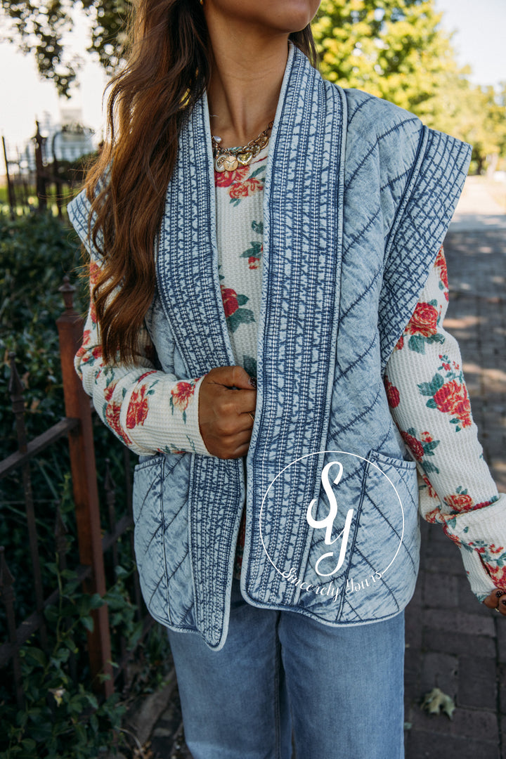 Cedar Creek Vest- Denim