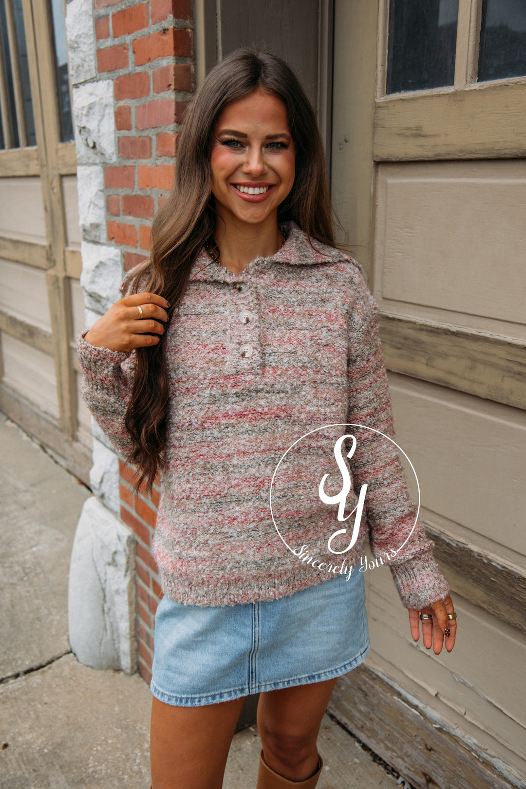 Picking Snuggles Sweater - Taupe