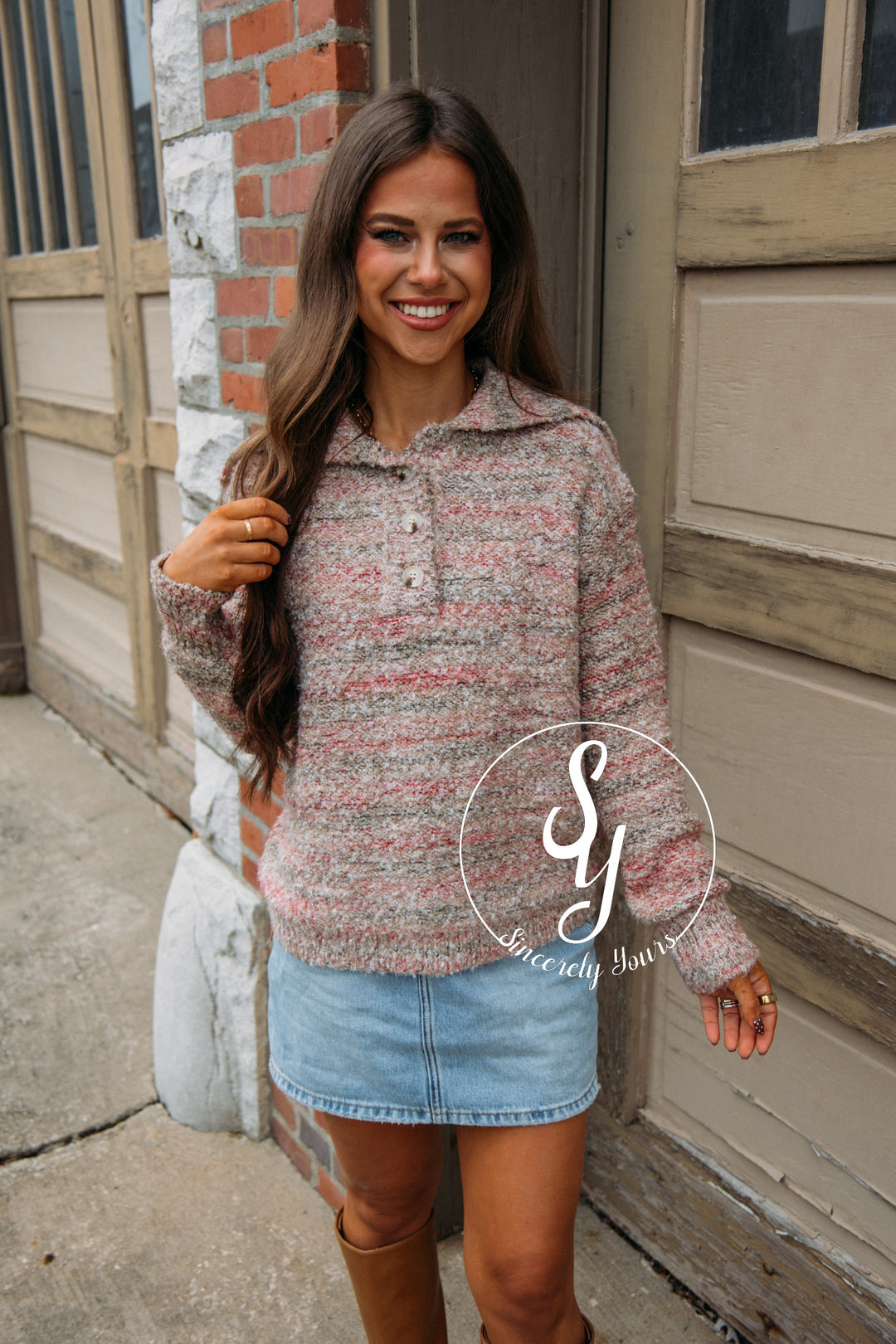 Picking Snuggles Sweater - Taupe