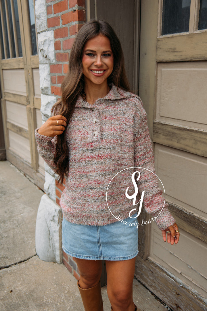 Picking Snuggles Sweater - Taupe