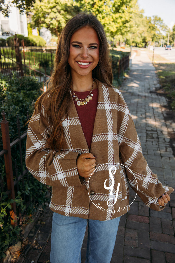Fall Latte Jacket- Taupe