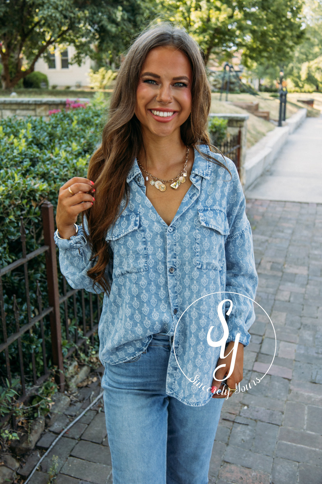 Dear John: Adrianna Top -Tulip Crest