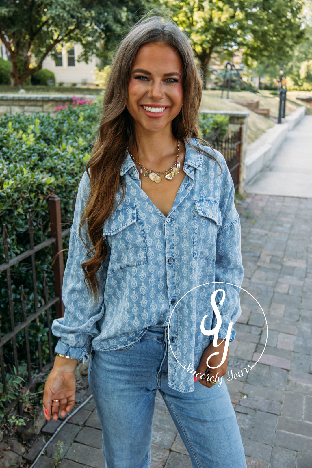 Dear John: Adrianna Top -Tulip Crest