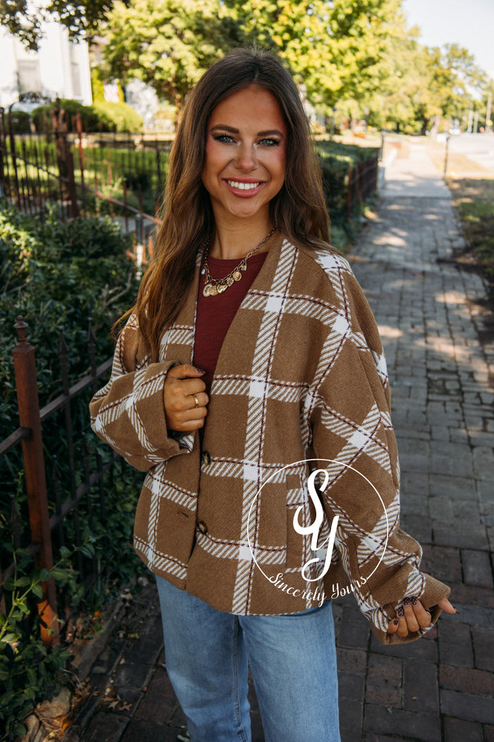 Fall Latte Jacket- Taupe