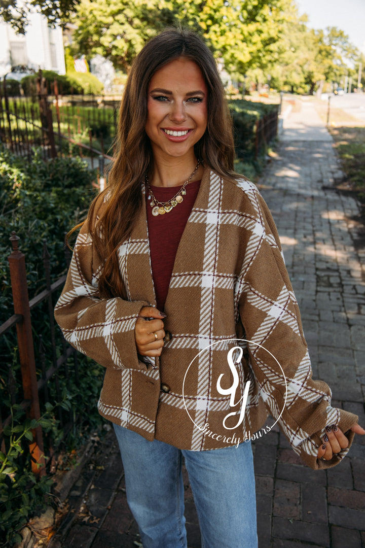 Fall Latte Jacket- Taupe