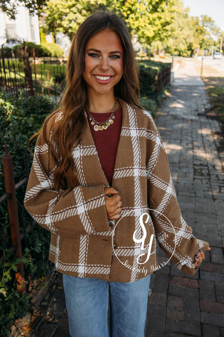 Fall Latte Jacket- Taupe