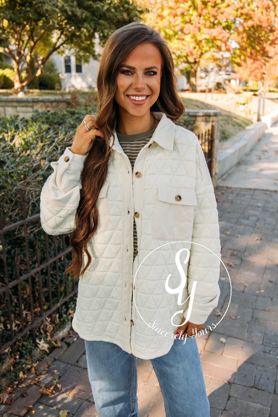 Quilted Moment Jacket - Cream