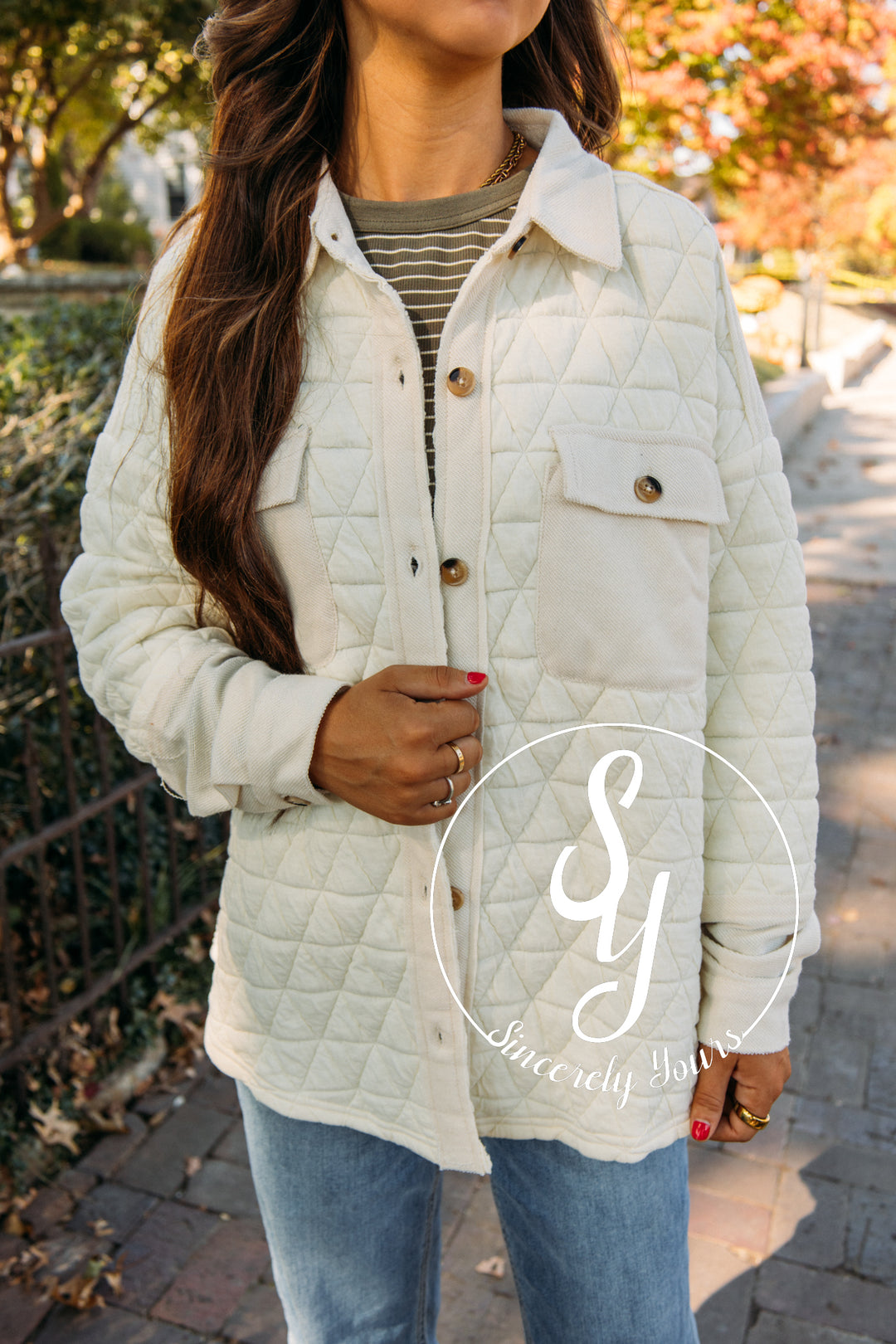 Quilted Moment Jacket - Cream