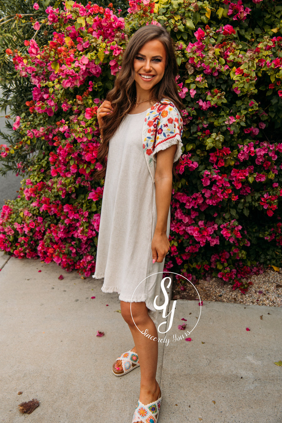 Sincerely Ours Candice Dress in Cobalt Blue Poplin