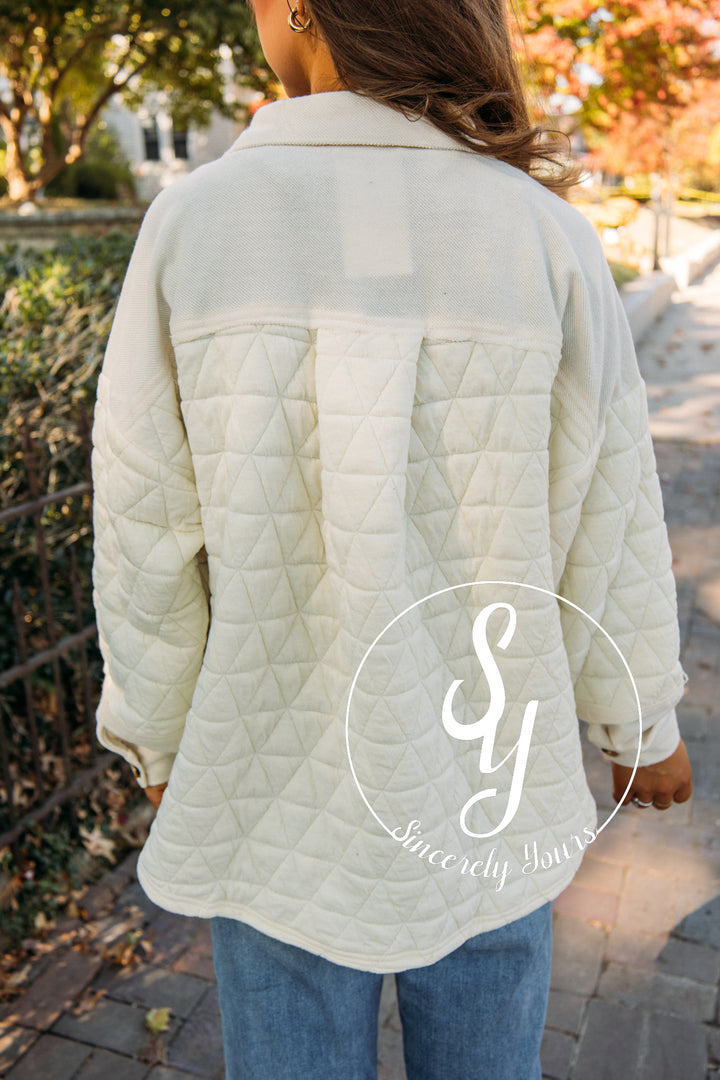 Quilted Moment Jacket - Cream