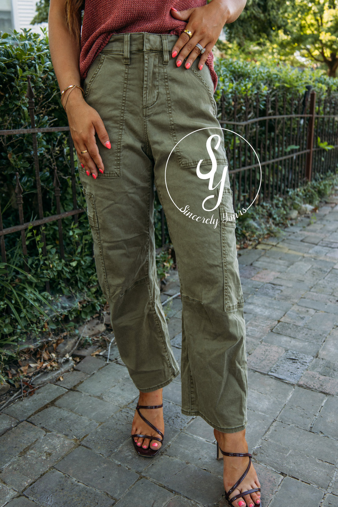 Dear John: Lasso Barrel Fit Pant- Olive Branch