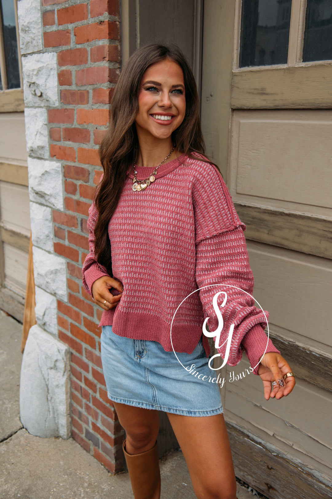 Sweet Fire Cuddles Sweater - Mauve