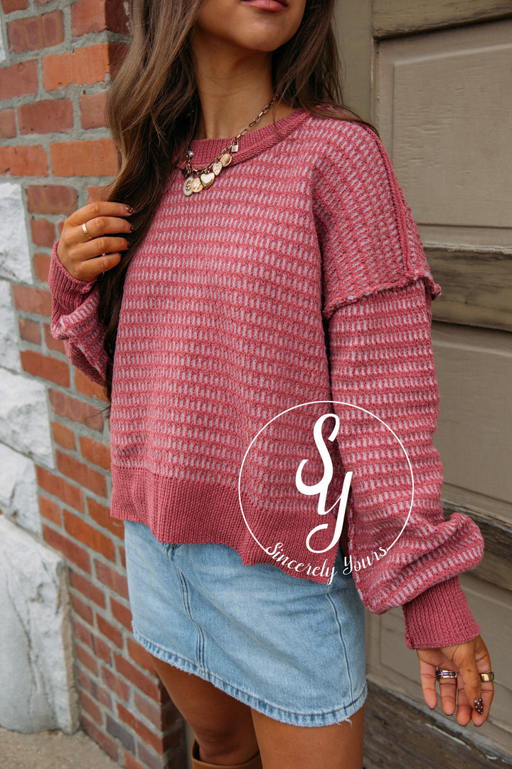 Sweet Fire Cuddles Sweater - Mauve