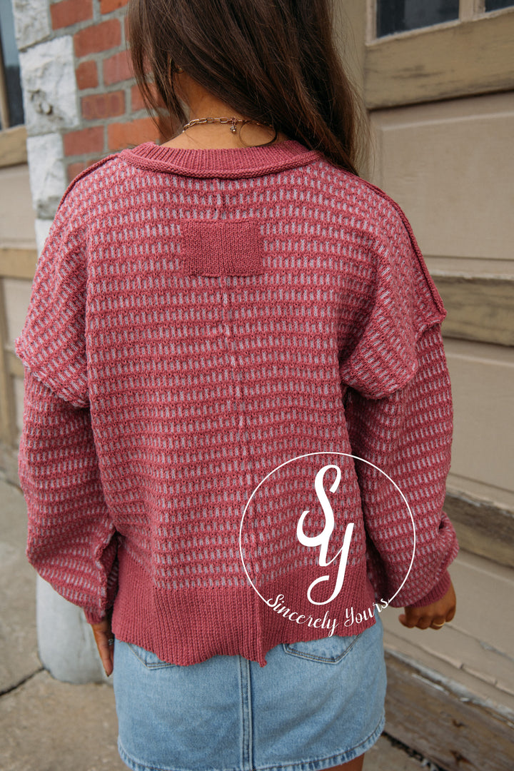 Sweet Fire Cuddles Sweater - Mauve
