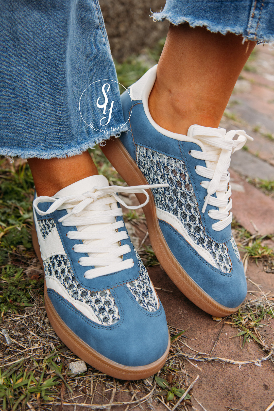 Tesni Sneaker - Blue/White
