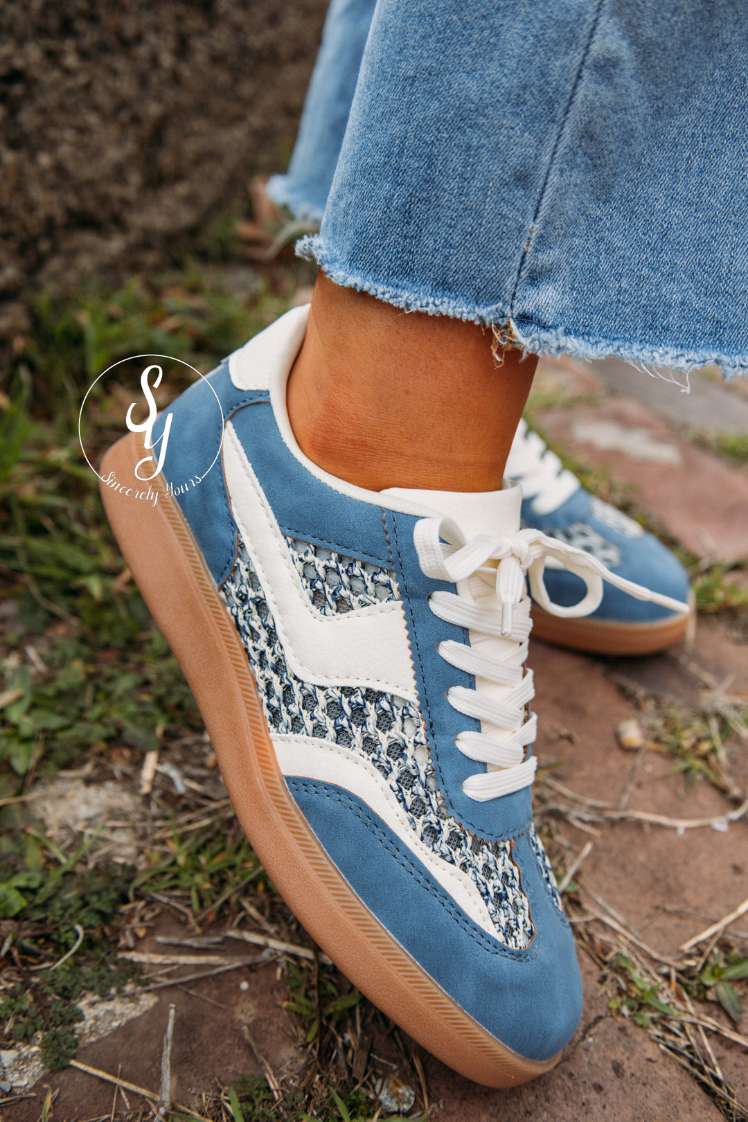 Tesni Sneaker - Blue/White