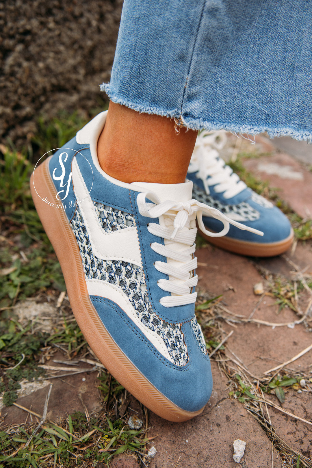 Tesni Sneaker - Blue/White