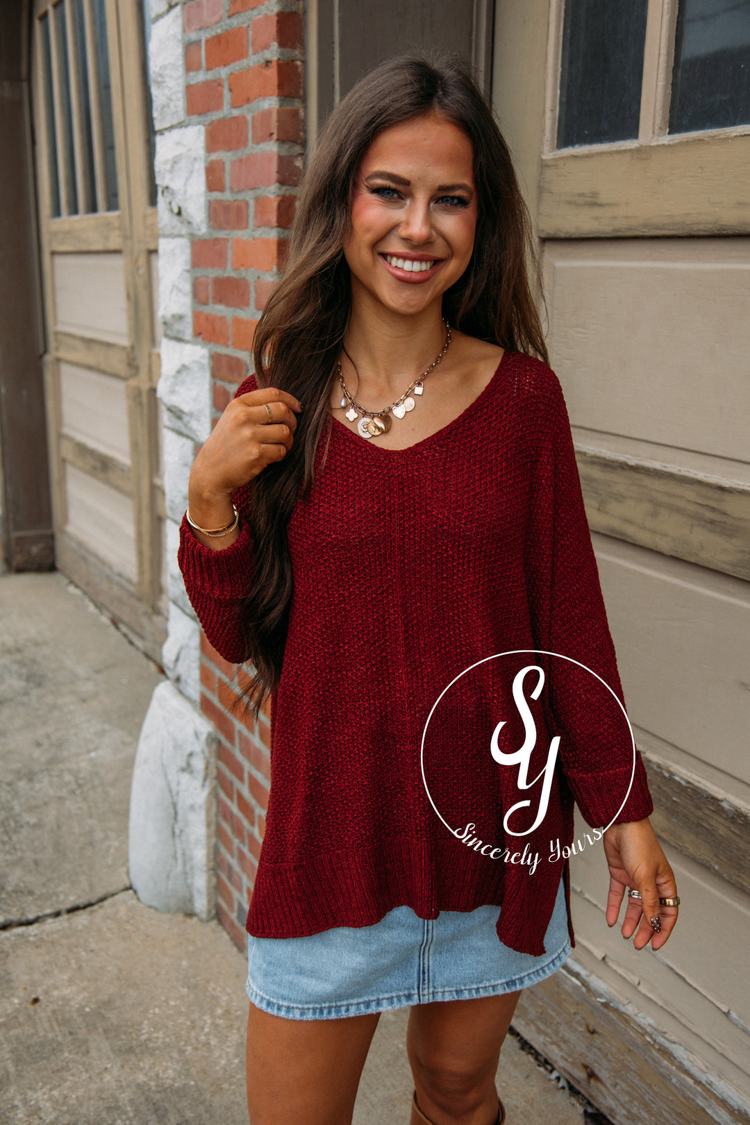 Elegant Moment Sweater - Wine