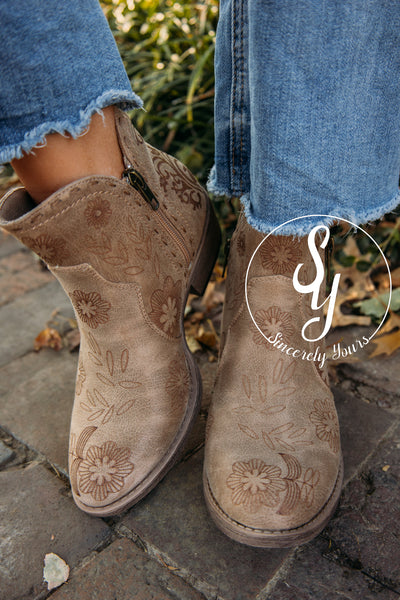 Follow Booties Tan – Sincerely Yours - Main Image